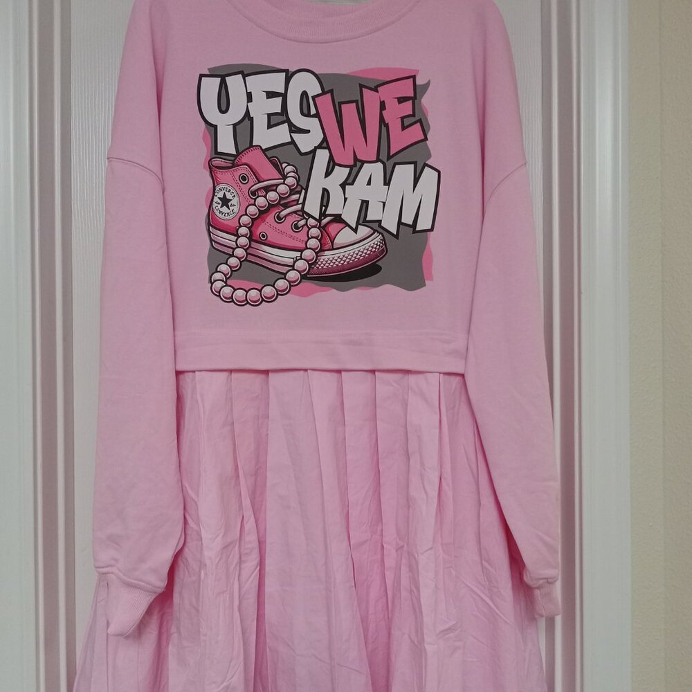 Black History Kamala Harris Sweatshirt Mini Dress Pink XL YES WE KAM Print